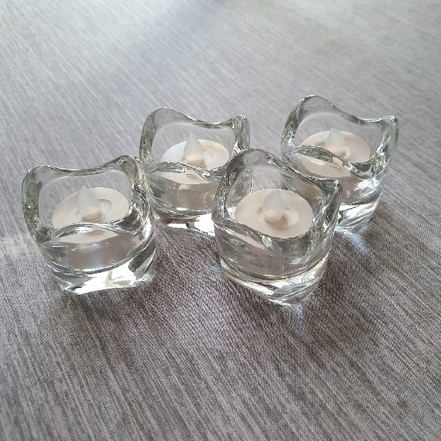 bougeoir en verre pour bougie chauffe plat