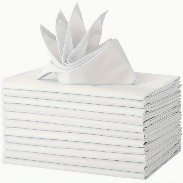 Serviette de Table Blanche – 100 % Coton – 46 x 46 cm