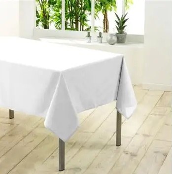 Nappe Rectangulaire Blanche – 150 x 300 cm – Polyester