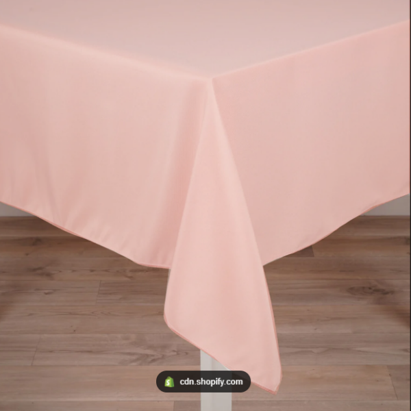 nappe rectangulaire satiné couleur pêche 140 x 240
