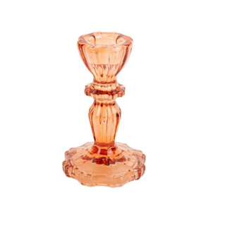 chandelier en verre orange