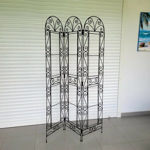 Paravent en Fer Forgé Trois Pans – 120 x 180 cm